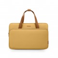 TÚI XÁCH TOMTOC PREMIUM THEHER SHOULDER YELLOW (H22C1K1, MACBOOK 13INCH/14INCH)