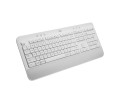 Bàn Phím Không Dây Logitech K650 Signature White (USB LogiBolt 2.4, Bluetooth 5.1, Có chỗ kê tay)