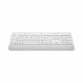 Bàn Phím Không Dây Logitech K650 Signature White (USB LogiBolt 2.4, Bluetooth 5.1, Có chỗ kê tay)
