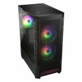 Vỏ case Cougar Duoface RGB Black (E-ATX, 2 tùy chọn mặt trước, Sẵn 3 fan RGB, Max 5 fan, Rad 280)