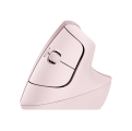 Chuột Không Dây Công Thái Học Logitech Lift Vertical, Màu Hồng (Logi Bolt + Bluetooth, 4000 DPI, Quiet clicks, Pin 24 tháng)