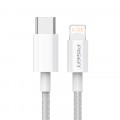 Cáp sạc nhanh TYPE C TO LIGHTNING PISEN 20W ZY-CL-PD01-1200 (màu trắng, 3A, NILON)