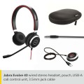 Tai nghe tổng đài JABRA Evolve 40 Ms Stereo DUO (USB, 2 bên tai, có Micro)