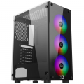 Vỏ Case Xigmatek HERO II 3F Black (EN40290), 2 mặt kính cường lực, sẵn 3 fan X22F RGB