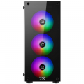 Vỏ Case Xigmatek HERO II 3F Black (EN40290), 2 mặt kính cường lực, sẵn 3 fan X22F RGB