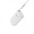 Combo Củ Sạc 65W + Cáp Sạc USB-C PISEN GA65-R20 WHITE (65W, 1 x PD3.0)