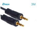 Cáp loa 1->1 Dtech 3m DT6221, 2 đầu 3.5mm