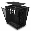 Vỏ Case NZXT H9 Flow Black (Mid Tower, ATX, Sẵn 4 Fan, Max 10 Fan)