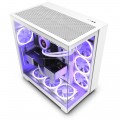 Vỏ Case NZXT H9 Flow White (Mid Tower, ATX, Sẵn 4 Fan, Max 10 Fan)