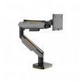 Giá Treo Màn Hình Human Motion T9 PRO II RGB Màu Xám (Kích cỡ màn 17-43inch, Gắn bằng kẹp hoặc khoan lỗ, Trọng lượng màn tối đa 18kg)