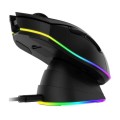Chuột không dây DareU EM901X RGB Black (Wireless 2.4Ghz, 6000DPI, Pin 30h, Kèm dock sạc)
