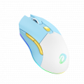 Chuột không dây DareU EM901X RGB Blue-White (Wireless 2.4Ghz, 6000DPI, Pin 30h, Kèm dock sạc)