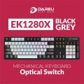 Bàn phím quang cơ DareU EK1280X Black-Grey Optical Switch (104 phím, ABS, Multi-led)