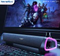 Loa thanh Soundbar 2.0 SOUNDMAX SB-201, màu xám, gồm 1 loa thanh, công suất 12W