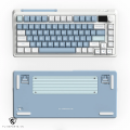 Bàn phím cơ không dây FL-Esports CMK75SAM Lake Placid Blue, FLCMMK Ice Pink Switch (3 mode, Hotswap, Gasket mount, Núm xoay, Màn hiển thị, Led RGB)