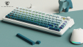 Bàn phím cơ không dây FL-Esports CMK75OEM Ultramarine (Gradient Blue) Kailh Box Marshmallow Switch (3 mode, Hotswap, Gasket mount, Núm xoay, Màn hiển thị, Led RGB)