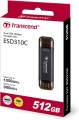 Ổ cứng di động SSD Transcend ESD310 512GB USB 3.2 Gen 2x1 Màu đen (TS512GESD310C), Kích thước siêu nhỏ, Tích hợp 2 cổng USB-A và USB-C