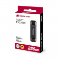 Ổ cứng di động SSD Transcend ESD310 256GB USB 3.2 Gen 2x1 Màu đen (TS256GESD310C), Kích thước siêu nhỏ, Tích hợp 2 cổng USB-A và USB-C