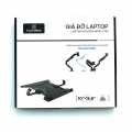 Giá treo laptop HYPERWORK VESA LT01 đen, gắn vào giá treo màn hình (monitor arm)
