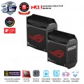 Router WiFi Mesh Asus ROG Rapture GT6 Black (Bộ 2 Mesh, Chuẩn AX11000, WiFi 6, 3 băng tần, 9 Angten ngầm, AiMesh, Parental control, AiProtection, Aura RGB)