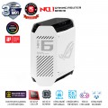 Router WiFi Mesh Asus ROG Rapture GT6 Moon Light White (Bộ 2 Mesh, Chuẩn AX11000, WiFi 6, 3 băng tần, 9 Angten ngầm, AiMesh, Parental control, AiProtection, Aura RGB)