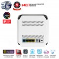 Router WiFi Mesh Asus ROG Rapture GT6 Moon Light White (Bộ 2 Mesh, Chuẩn AX11000, WiFi 6, 3 băng tần, 9 Angten ngầm, AiMesh, Parental control, AiProtection, Aura RGB)