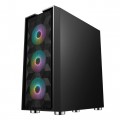 Vỏ Case Golden Field Mage-B 8706B Black (1 mặt kính cường lực, Sẵn 3 fan RGB)