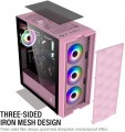 Vỏ Case Golden Field Mage-P 8706P Pink (1 mặt kính cường lực, Sẵn 3 fan RGB)