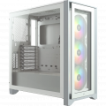 Vỏ case Corsair iCUE 4000X RGB Mid Tower TG White (CC-9011205-WW)