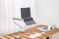 Giá treo laptop HYPERWORK VESA LT01 G2 trắng, gắn vào giá treo màn hình (monitor arm)