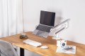 Giá treo laptop HYPERWORK VESA LT01 G2 trắng, gắn vào giá treo màn hình (monitor arm)