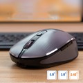 Chuột không dây Newmen F900S Dual Mode, Màu xám (Bluetooth 5.0 + USB 2.4GHz, 4000 DPI, Silent, Pin sạc)