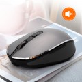 Chuột không dây Newmen F900S Dual Mode, Màu xám (Bluetooth 5.0 + USB 2.4GHz, 4000 DPI, Silent, Pin sạc)