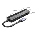 Đầu chuyển 5 IN 1 ORICO (MDK-5P-BK-BP) chuyển từ USB-C sang HDMI, USB-Ax2, SDcard Chính hãng 