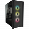 Vỏ case Corsair iCUE 5000X RGB Mid Tower TG Black (CC-9011212-WW) (4 mặt kính cường lực, Sẵn 3 fan RGB)