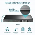 Switch TP-Link 18-Port Gigabit Rackmount with 16 PoE+ (TL-SG1218MP)