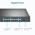 Switch TP-Link 18-Port Gigabit Rackmount with 16 PoE+ (TL-SG1218MP)
