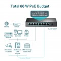 Switch Desktop TP-Link 8-Port 10/100Mbps with 4-Port PoE (TL-SF1008P)