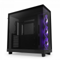 Vỏ Case NZXT H6 Flow RGB Black (Mid Tower, ATX, 2 mặt kính cường lực, sẵn 3 fan RGB LED)