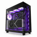 Vỏ Case NZXT H6 Flow RGB Black (Mid Tower, ATX, 2 mặt kính cường lực, sẵn 3 fan RGB LED)