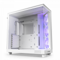 Vỏ Case NZXT H6 Flow RGB White (Mid Tower, ATX, 2 mặt kính cường lực, sẵn 3 fan RGB LED)