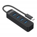 Bộ chia Hub ORICO USB Type-C ra 4 USB 3.0 Type-A (TWC3-4A-BK-EP)