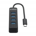 Bộ chia Hub ORICO USB Type-C ra 4 USB 3.0 Type-A (TWC3-4A-BK-EP)