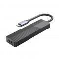 Đầu chuyển 6-in-1 ORICO USB-C sang USB3.0, USB2.0, HDMI, TF, USB-C (PD) (MDK-6P-BK-BP)