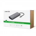 Đầu chuyển 7-in-1 USB-C sang HDMI, VGA, USB3.0, LAN, SD/TF Ugreen 40873