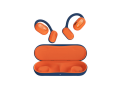 Tai nghe Open-ear Oladance OWS 2 Martian Orange (Bluetooth 5.3, Pin 19 giờ, Chống nước IPX4, ENC)