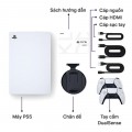 Bộ Máy Chơi Game Sony Playstation 5 (PS5) Standard ASIA-00441, 2 tay cầm Dual Sense, Hàng chính hãng