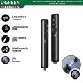 Bút trình chiếu Ugreen 50654 màu đen (Laser đỏ, 2.4GHz, Pin 1x AAA)
