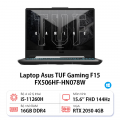 Laptop Gaming ASUS TUF F15 FX506HF HN078W(Intel Core I5-11260H, RAM 16GB, SSD 512GB, VGA RTX2050 4GB GDDR6, Màn Hình 15.6inch FHD, Windows 11, Màu Đen)