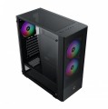 Vỏ case Xigmatek HERO II Air 3F Black - EN41655 (ATX, 1 mặt cường lực, Sẵn 3 fan RGB, Max 6 fan)